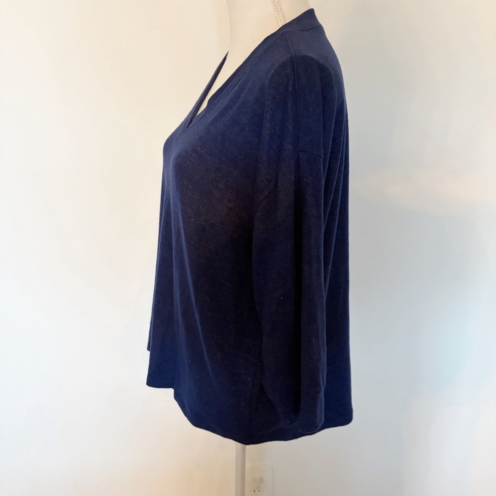 Cabi Cuddle Tee Cobalt Blue V-Neck 3/4 Sleeve Top Style 4438 Size M - Picture 7 of 12